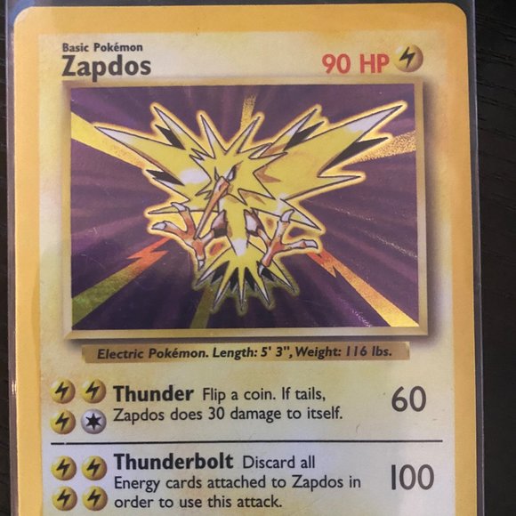 Zapdos Holographic- 1999  Pokemon Base Set Card - Picture 1 of 6